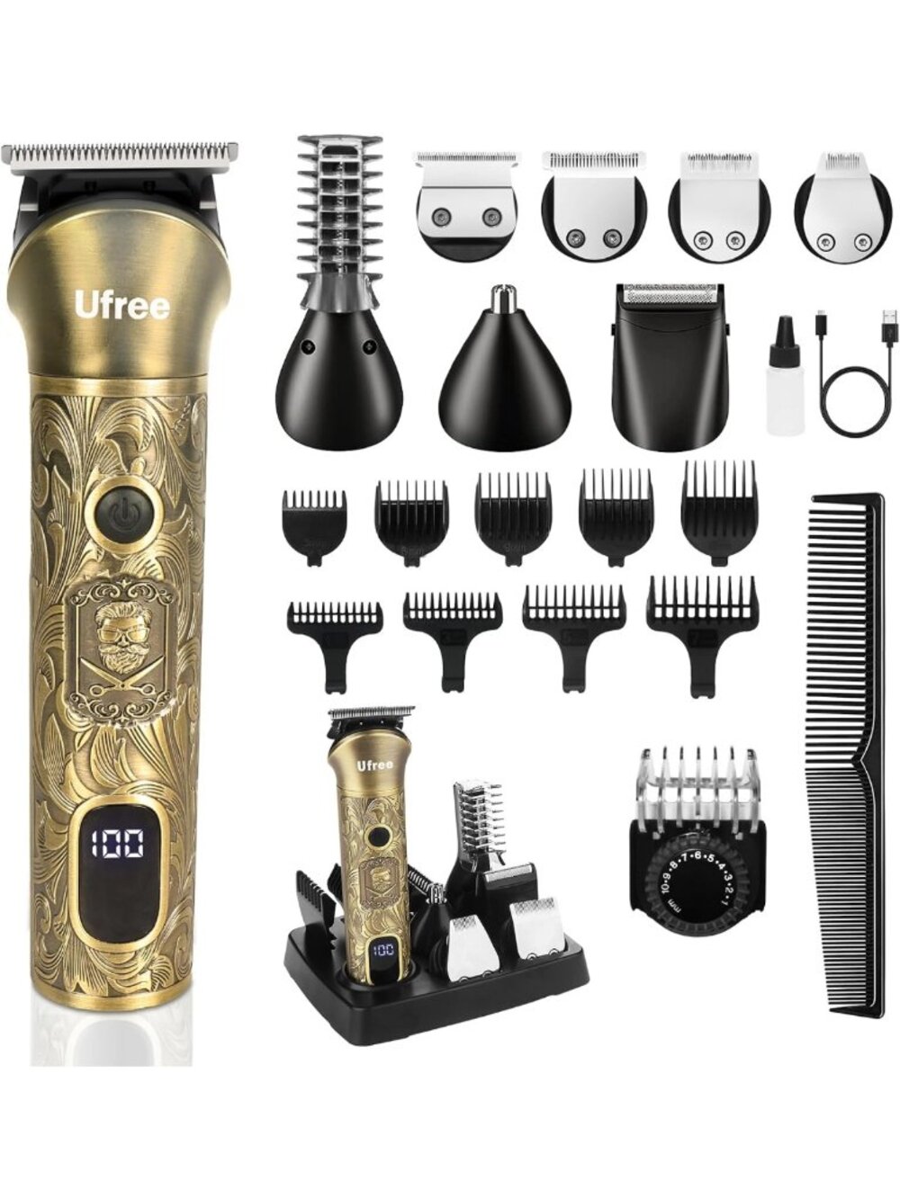 Professional Electric Beard Trimmer & Shaver for Men - Perfect Gift Idea